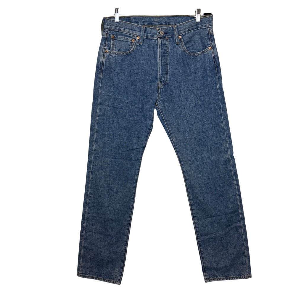 Levi Strauss 501 Jeans W32 L32 Button Fly Classic Blue Denim‎ Mens 100% Cotton